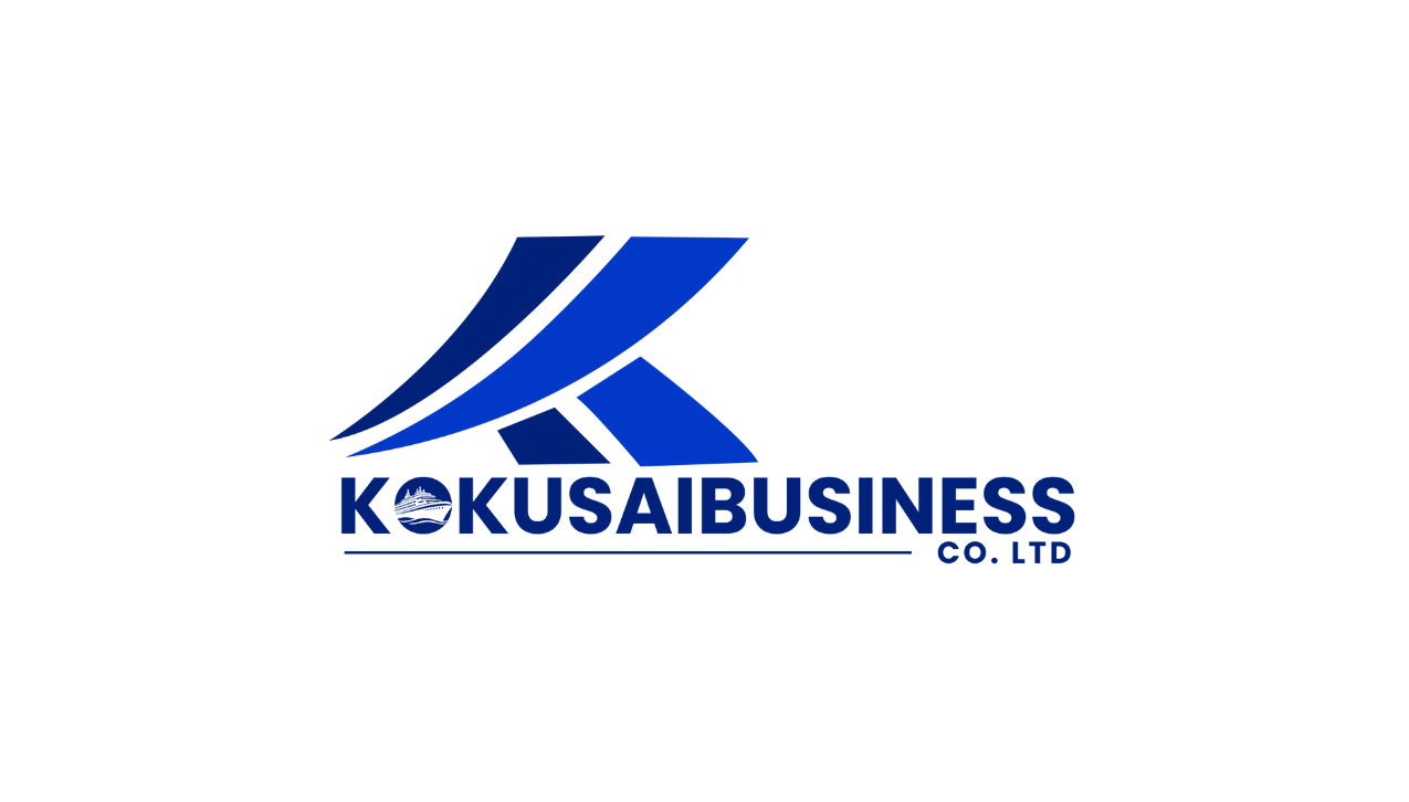 Kokusaibusiness Co. LTD Japanese Car Parts Import Export Company Logo Design